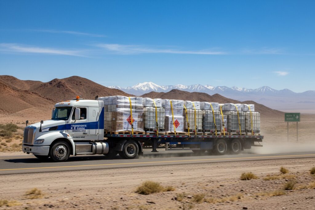 TRANPORTE DE CARGA DE PALET DE QUIMICOS EN CHILE
