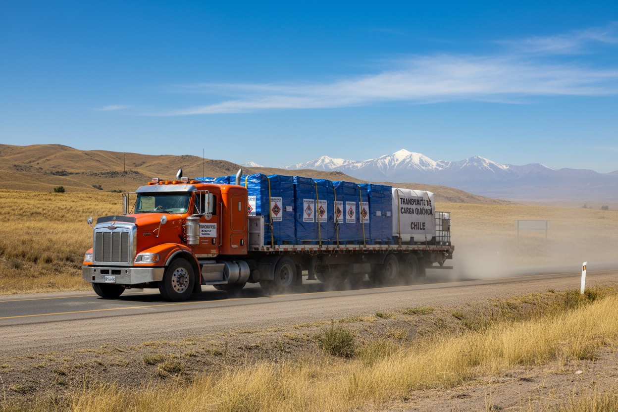 TRANPORTE DE CARGA DE PALET DE
QUIMICOS EN CHILE